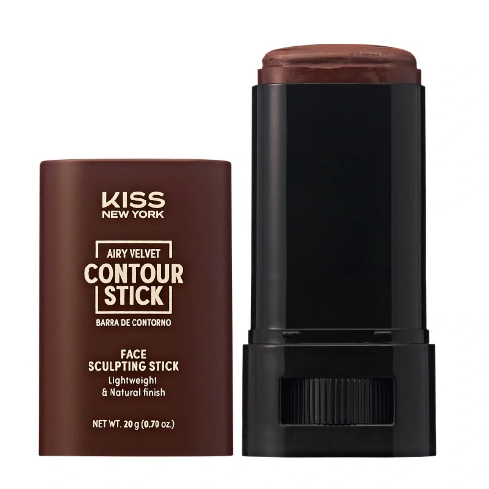 Kiss New York 08 Deep Airy Velvet Contour Stick- cool undertone, dark to deep